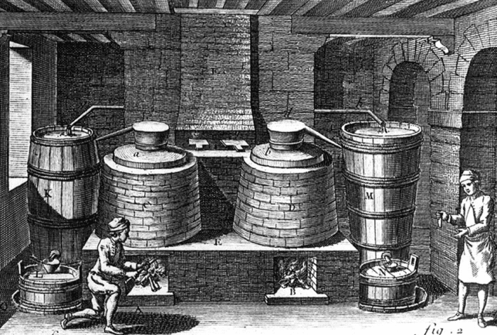 L'histoire du cognac - Processus de double distillation - XVIe siècle